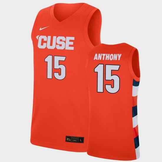 Men Syracuse Orange Carmelo Anthony College Basketball Orange Replica Jersey